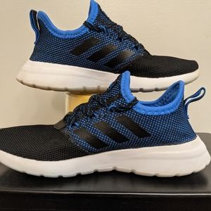 Blue Adidas Cloud foam tennis shoes